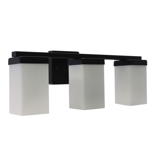 Medium Base M Series Vanity Light 3-LAMP Black