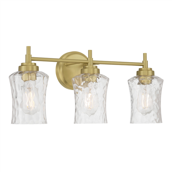 Claryvn Three Light Vanity, Vintage Brass, 3-Light, Medium (E26) Base, 120V