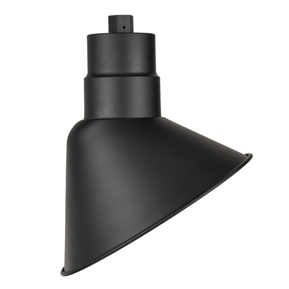 Millennium Lighting R Series LED 12" Angle Shade, 11W, 800 Lumens, 3000K, 90 CRI, Satin Black, Wet Location
