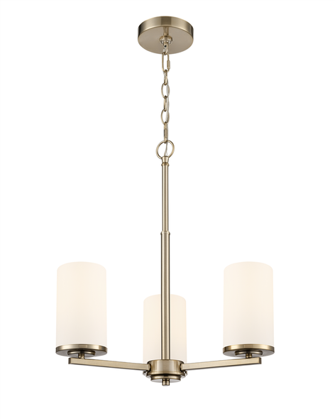 Verlana Three Light Chandelier, Modern Gold, 3-Light, Medium (E26), 120V