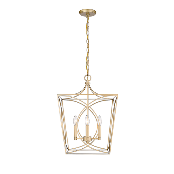 Tracy Four Light Lantern, Painted Modern Gold, 4-Light, 120V