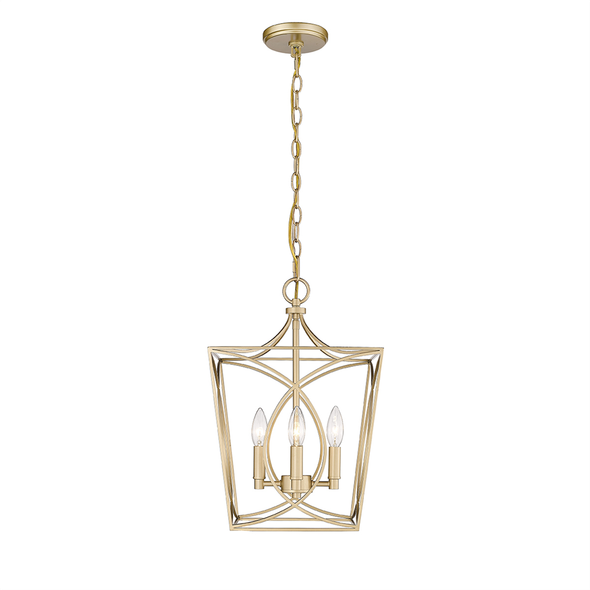Tracy Four Light Lantern, Painted Modern Gold, 4-Light, E12 Candelabra Base, 120V