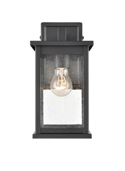 Bowton One Light Outdoor Wall Mount, Powder Coated Black, 1-Light, Medium E26 Base, 120V