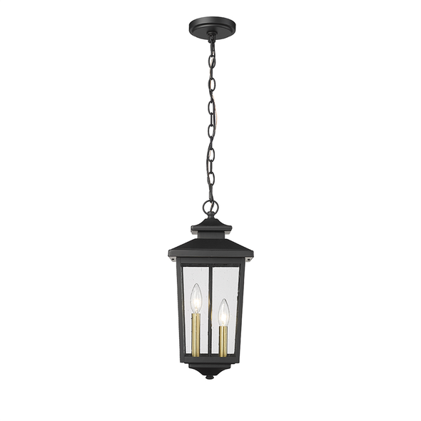 Eldrick Outdoor Hanging Lantern, Powder Coated Black