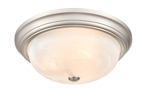 Millennium Lighting 4605 3-Light Flushmount, Satin Nickel, 15"W, 5 1/2"H, (3) Medium E26 Base, 120V