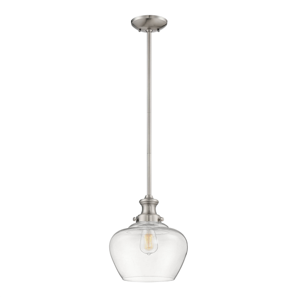 Millennium Lighting 5711 One Light Pendant, Brushed Nickel, 1-Light, Medium E26 Base, 120V, 60W