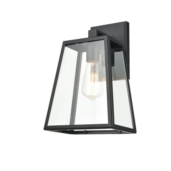 Grant One Light Outdoor Sconce, Powder Coated Black, 1-Light, Medium (E26) Base, 120V