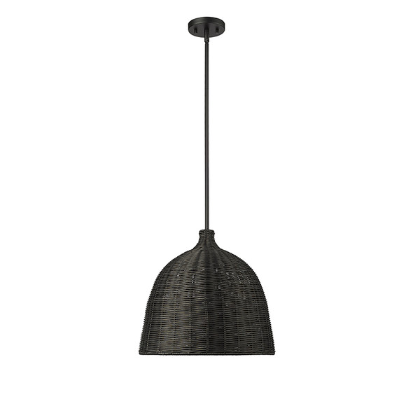 Elise One Light Pendant, Matte Black, 1-Light, E26 Medium Base, 100W, 120V