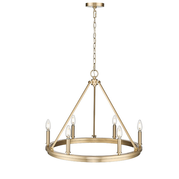 Carruth Six Light Chandelier, Modern Gold, 6-Light, 120V