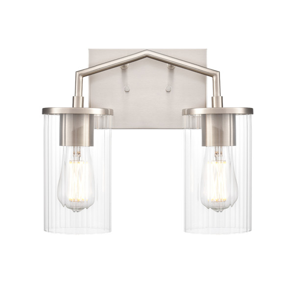 Beverlly Two Light Sconce, Matte Black, 2-Light, E26 Medium Base, 120V