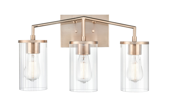 Millennium Lighting Beverlly Three Light Vanity, 3-Light, Modern Gold, Medium (E26) Base, 120V