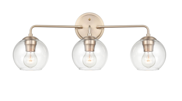 Millennium Lighting 9753 Three Light Vanity, Modern Gold, 3-Light, Medium E26 Base, 120V
