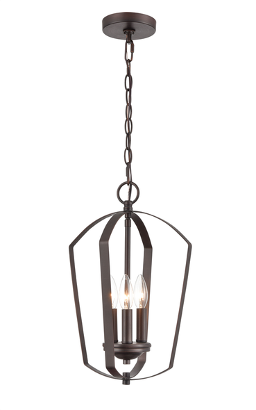 Millennium Lighting Ivey Lake Three Light Pendant, Rubbed Bronze, 3-Light, Medium (E26), 120V