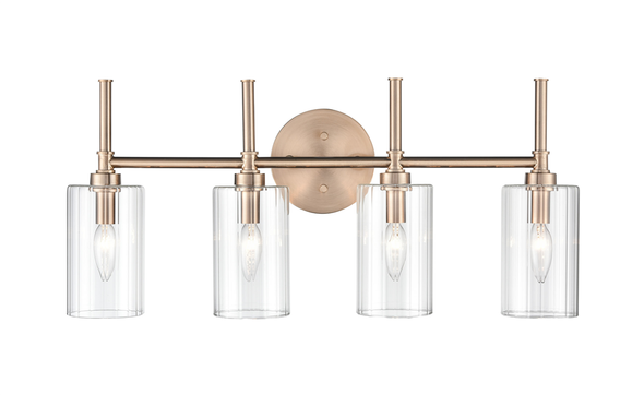 Chastine Four Light Vanity, Modern Gold, 4-Light, 25.5"W x 12"H, 120V