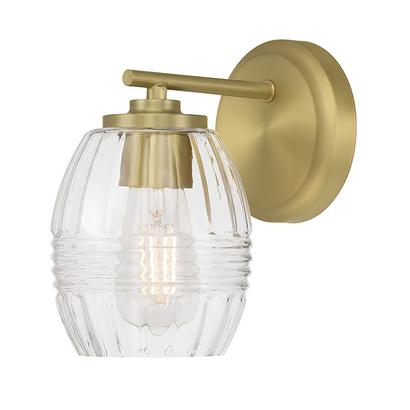 Miravelle One Light Sconce, Vintage Brass, 1-Light, Medium E26 Base, 120V, 60W