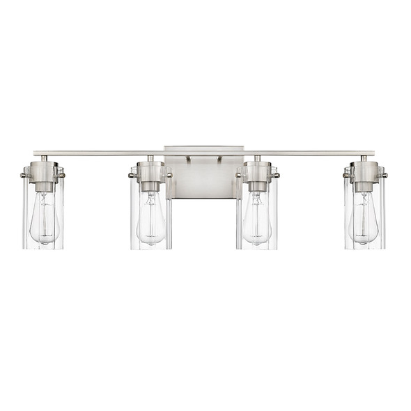 Serena Four Light Vanity, Brushed Nickel, 4-Light, Medium (E26) Base, 120V