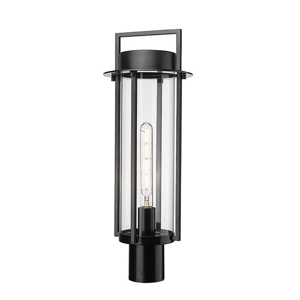 Russell One Light Outdoor Post Lantern, Powder Coated Black, 1-Light, Medium E26 Base, 60W, 120V