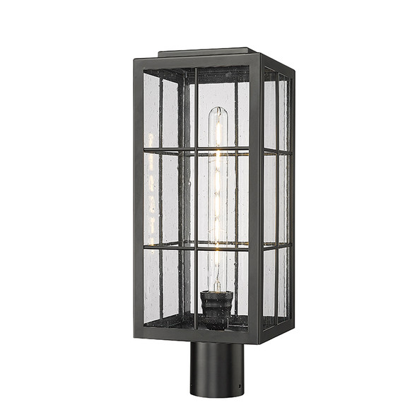Jaxson One Light Outdoor Post Lantern, Powder Coated Black, 1-Light, Medium E26 Base, 120V