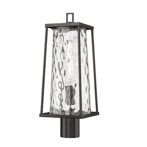 Dutton One Light Outdoor Post Lantern, Powder Coated Black, 1-Light, Medium E26 Base, 120V, 60W