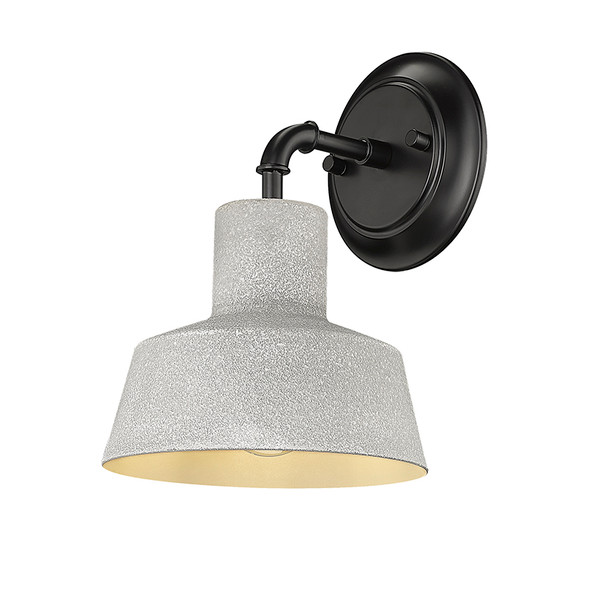 Lloyd One Light Outdoor Wall Sconce, Textured Cement Finish, 1-Light, Medium E26 Base, 120V