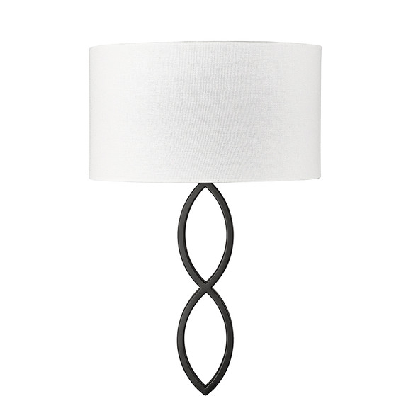 Rylee One Light Sconce, Matte Black, 1-Light, Medium E26 Base, 120V