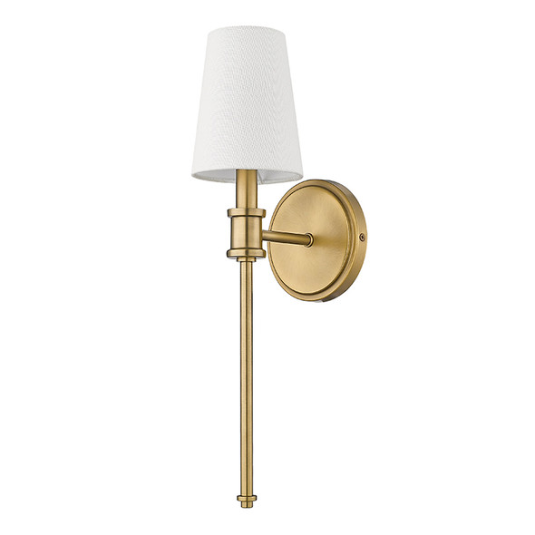Millennium 16101 One Light Sconce, Vintage Brass, 1-Light, E12 Candelabra Base, 60W, 120V, Damp Rated