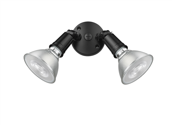 Millennium Lighting 16002 Two-Lamp Outdoor Adjustable Floodlight, Powder Coated Black, 2 x PAR38, 120V, 300W