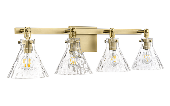 Barlon Four Light Vanity, Vintage Brass, 4-Light, Medium (E26) Base, 120V