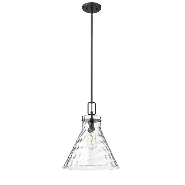 Barlon One Light Pendant, Matte Black, 14" W, 12.8" H, 1 x E26 Medium Base, 60W, 120V