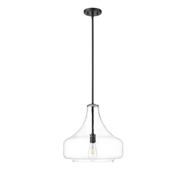 Madelynn One Light Pendant, Matte Black, 1-Light, Medium (E26) Base, 120V