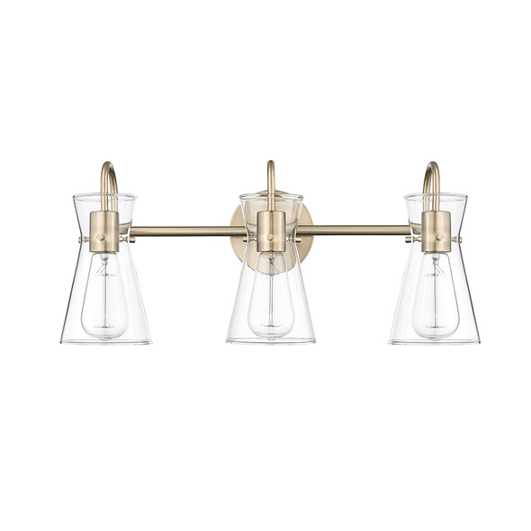 Camellia Three Light Vanity, Modern Gold, 3-Light, Medium (E26) Base, 120V