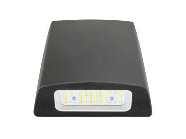 MaxLite WallMax Thin Cut Off Wall Pack, Small, 15W, 120-277V, CCT Selectable 3000K/4000K/5000K, Bronze, Photocell Included, Emergency Battery Backup -20°C