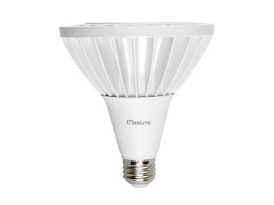 MaxLite LED High Output PAR38 Lamp, 27W, Wet Rated, Dimmable, 4000K, Narrow Flood 25°