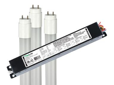 MaxLite LED T8 External Driver Tube, 11.5W, 4', 4000K, Type C, 3-Lamp Kit