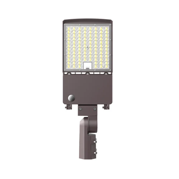 Euri Lighting LED Area Light, 100W/120W/150W, 3000K/4000K/5000K, 120-277V, Type III, 0-10V Dimmable, IP65, Wet Rated, 7-pin Receptacle