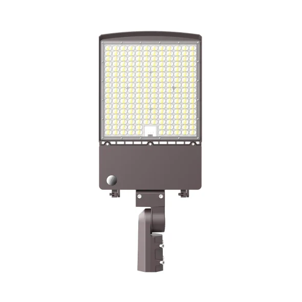 Euri Lighting LED Area Light, 200W/240W/300W, 3000K/4000K/5000K, Type III, 120-277V, 0-10V Dimmable, IP65, Wet Rated, 7-Pin Receptacle