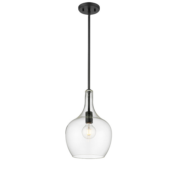 Lamara One Light Pendant, Matte Black, 1-Light, E26 Medium Base, 120V, 60W