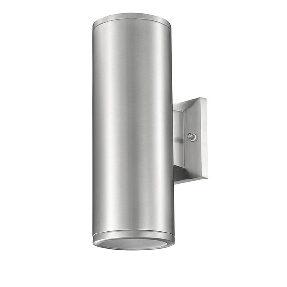 Vegas Two Light Outdoor Wall Sconce, Aluminum Finish, 2-Light, Medium (E26) Base, 120V