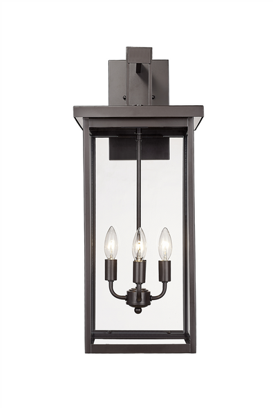 Barkeley Four Light Outdoor Wall Sconce, Powder Coated Bronze, 4-Candle, E12, 120V
