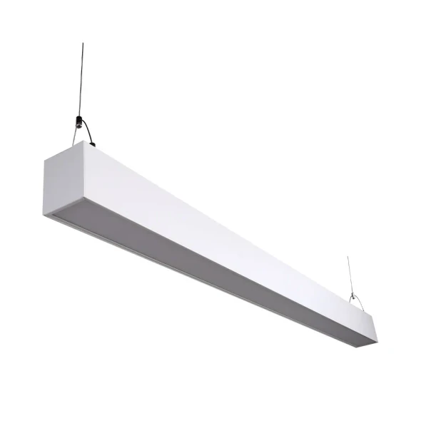 4' LED Suspended Up & Down Light Gen2, 50W, 6500lm, 100-277V, 3CCT Selectable 3000K/4000K/5000K, 0-10V Dimmable, 100°, Damp Rated, ETL, DLC Standard, White/Black/Silver Housing