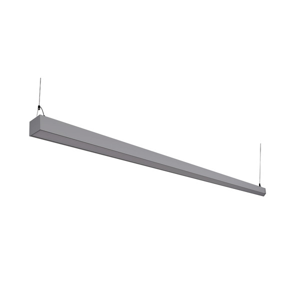 8' LED Suspended Up & Down Light, 100W, 13000lm, 120-277V, 3CCT Selectable 3000K/4000K/5000K, 0-10V Dimmable, 100°, CRI 80, Emergency Battery Backup, White/Black/Silver Housing