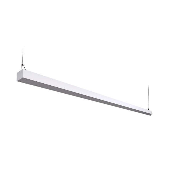 8' LED Suspended Up & Down Light, 100W, 13000lm, 120-277V, 3CCT Selectable 3000K/4000K/5000K, 0-10V Dimmable, 100°, CRI 80, Emergency Battery Backup, White/Black/Silver Housing