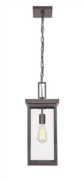 Barkeley One Light Outdoor Hanging Lantern, Powder Coated Bronze, 1-Light, Medium (E26), 120V