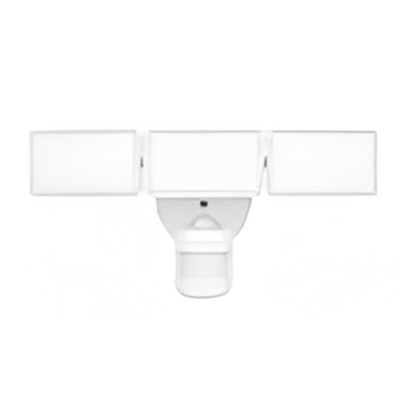 3 Head Security Light, 45W, 120V, 5000lm, 3000K|3500K|4000K|5000K|6500K, 100°, PIR Sensor, Black|White