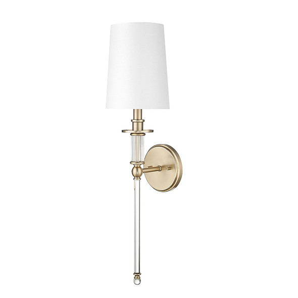 One Light Sconce, Modern Gold, 1-Light, 60W, 120V