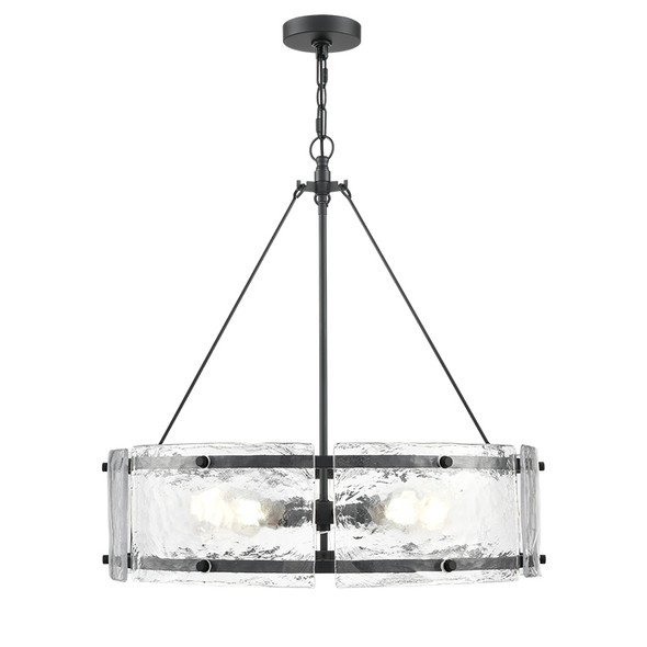 Bennetti Five Light Chandelier, Matte Black, 5-Light, Medium (E26), 120V