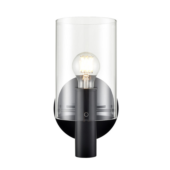 Apolla One Light Sconce, Matte Black, 1-Light, Medium (E26) Base, 120V, 60W