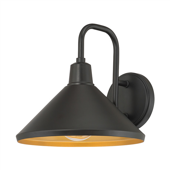 Vectra One Light Outdoor Wall Sconce, Powder Coated Black, 1-Light, Medium E26 Base, 120V, 60W