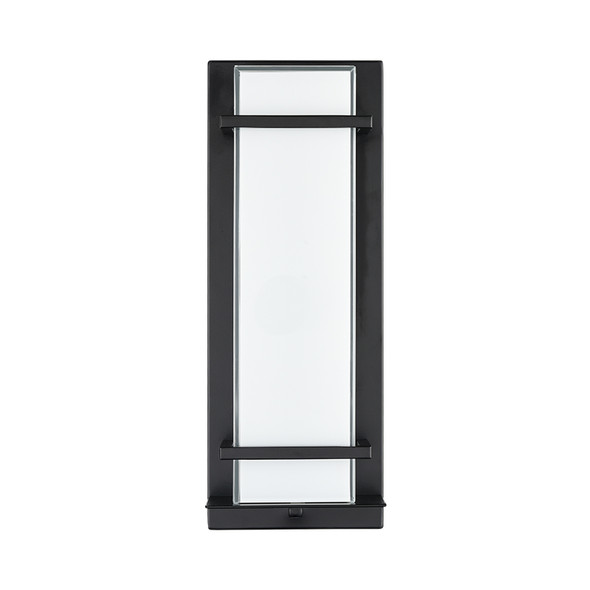 LED One Light Outdoor Sconce, Powder Coated Black, 3000K, 700 Lumens, 17W