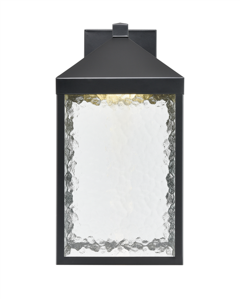 Aaron One Light Outdoor Wall Sconce, Powder Coated Black, 12W, 1300lm, 3000K
